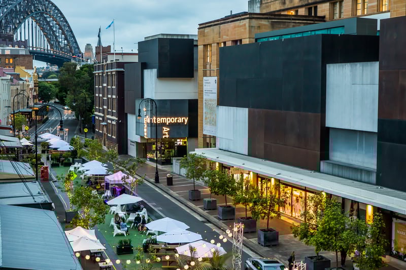 The Rocks outdoor dinning.