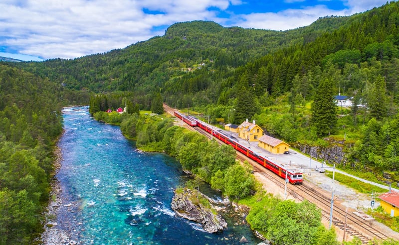 Oslo-Bergen Railway in Norway
