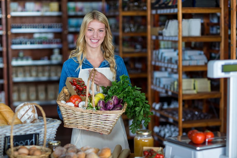 Organic produce grown on board available at the ship's farmer's market